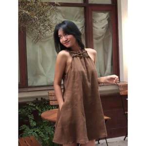 Đầm Suông Sát Nách Cổ Cao Đan Dây MyaHouse