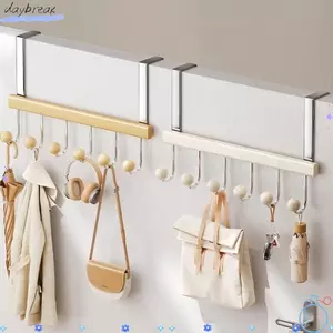 Móc cửa DAYBREAK, Móc treo cửa tổ chức phòng có thể gập lại, 6 móc không cần khoan Mũ tiết kiệm không gian Giá treo quần áo tại nhà