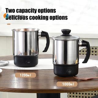 BRYANNKEITH Nồi điện đa năng 11–14 cm bằng thép không gỉ, chống khô, ấm đun, dùng nấu ăn/du lịch, kèm dây nguồn