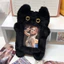 🍒 Thẻ sang trọng mèo con màu đen 10cm Polaroid Star Đuổi theo Photocard Mặt dây chuyền bảo vệ Nano 26.4.30