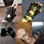 AqToCna Ngón Lái Xe Da PU Găng Tay Động Cơ Thoáng Mát Studs Gợi Cảm Ro Punk Găng Tay AqToCna