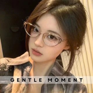 [KOL Live] Gọng kính mắt mèo nữ GENTLE MOMENT gọng kim loại chống ánh sáng xanh chống tia UV kính đổi màu GMK239