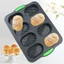 Khuôn Bánh CATMALLER88, Chảo Bánh Mì Silicon Cấp Thực Phẩm Ellipse, Dụng Cụ Nướng Muffin Chống Dính 8 Cup Dụng Cụ Nướng Bánh Máy Nướng