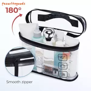 Hộp đựng mỹ phẩm FAVORITEGOODS, Túi đựng đồ vệ sinh dung tích lớn bằng nhựa PVC, Túi đựng du lịch dày chống thấm nước di động