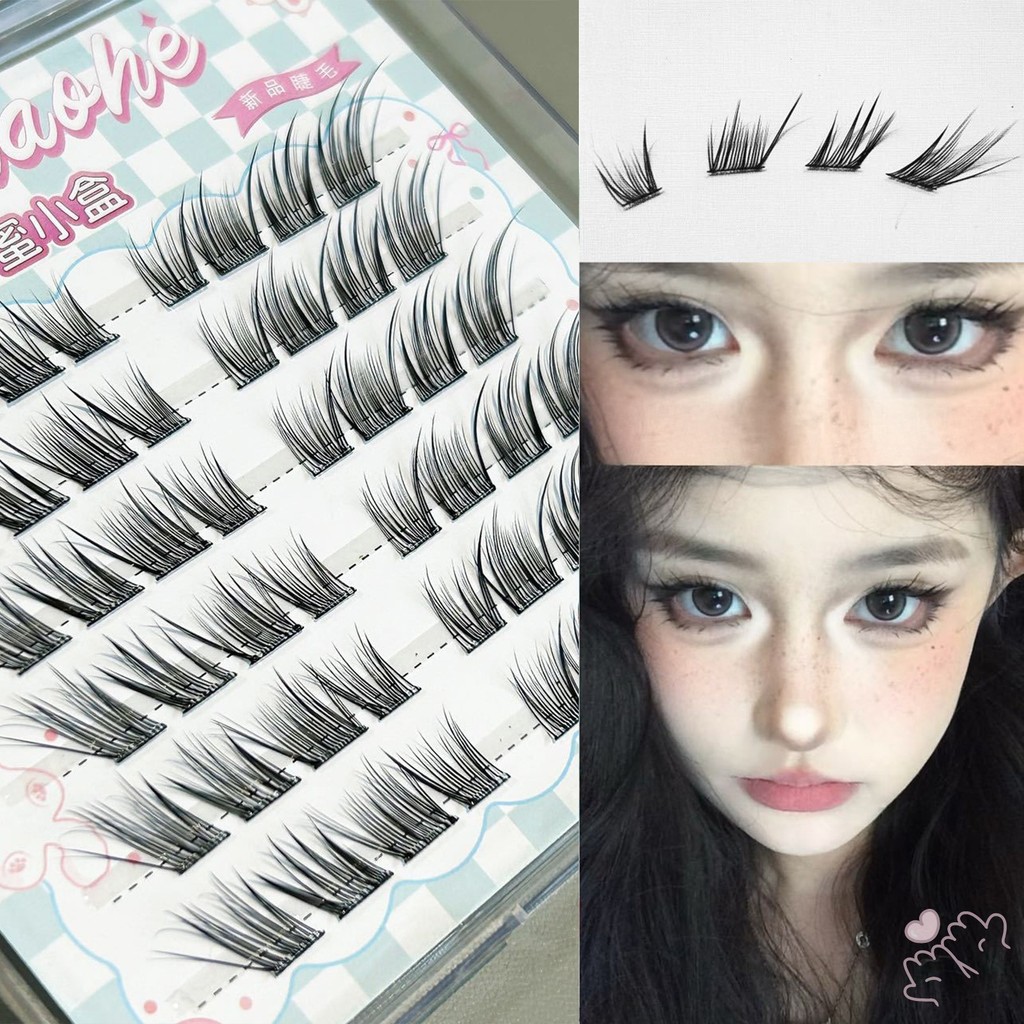 Cụm lông mi không keo 3D DIY - Wispy Fluffy Lash Extension cho các bữa tiệc du lịch