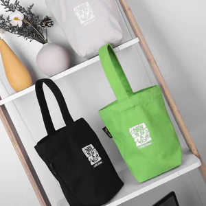 Thiết Kế Đơn Giản Túi Xách mini Túi Vải Trẻ Em Học Sinh Ăn Nhẹ Túi Xách Trà Sữa Túi Đi Bộ Túi Cong ZD65