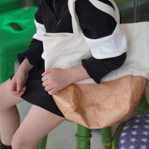 Nhật Bản Retro Túi Vải Cotton Dung Tích Lớn Sinh Viên Một Vai Túi Tote Không Khí Đơn Giản Làm Việc Dupont Túi Giấy UPYR