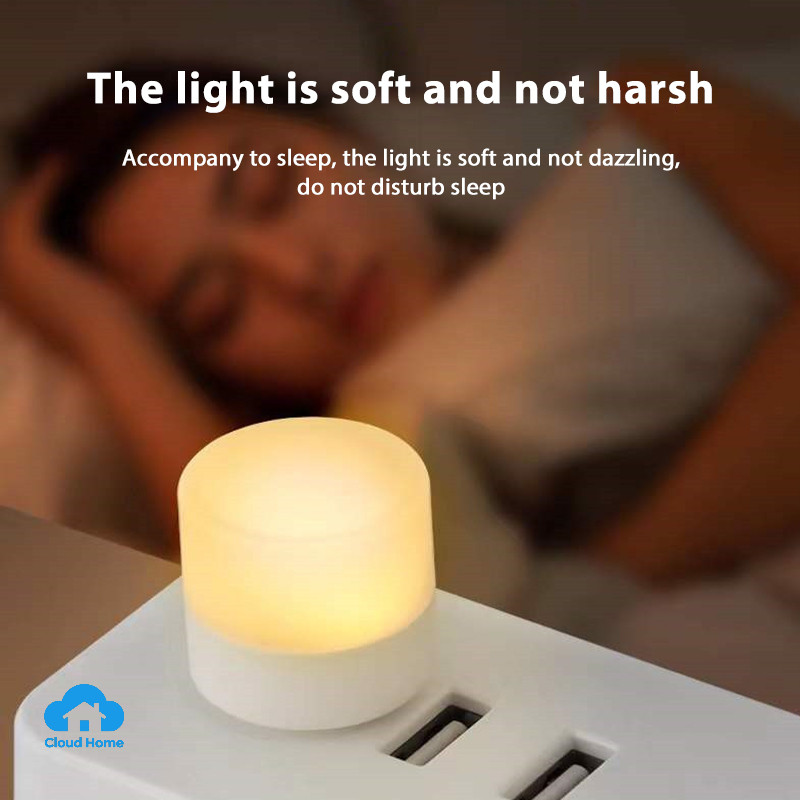 Đèn cắm USB, đèn sạc pin dự phòng cho máy tính, đèn LED bảo vệ mắt, đèn đọc sách, đèn ngủ nhỏ hình tròn.
