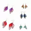 Bông tai cánh bướm FUJIZOU, Bông tai Dangle tính khí trong suốt cổ tích, Zen Wing Shiny Ear Hook Bông tai chuyển màu