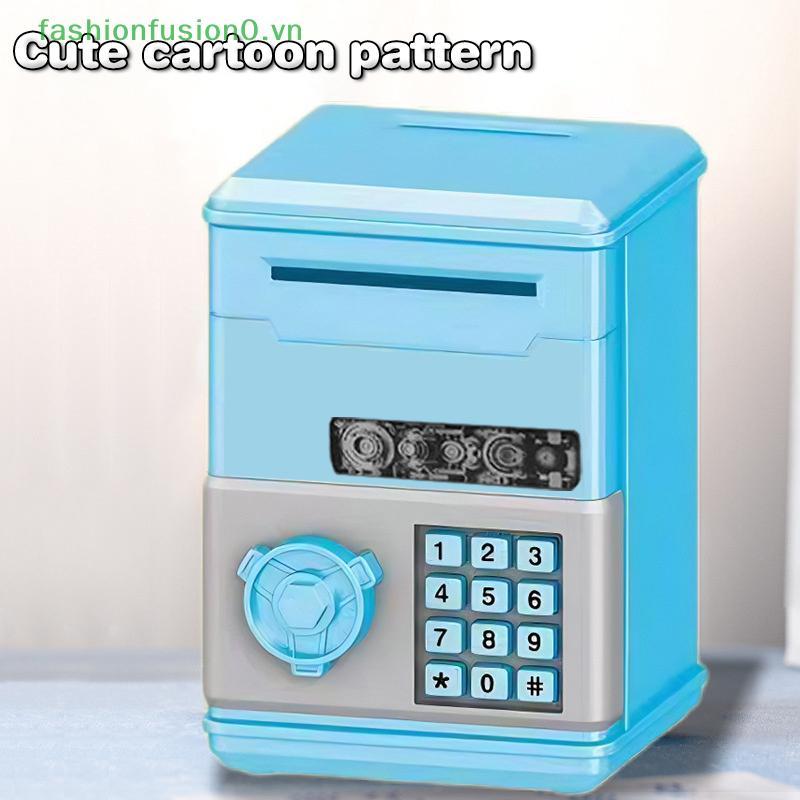 [FHF] Đồng xu an toàn Mini tự động Tiết kiệm tiền Hộp tiền mật khẩu Mã truy cập chìa khóa Lo Coin Bank ATM Trẻ em MỚI
