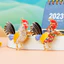 N9RF Xuyên Biên Giới Cung Hoàng Đạo Gà Mái Xe Móc Khóa Nữ Dễ Thương Sáng Tạo Túi Mặt Dây Chuyền Móc Chìa Khóa Vòng Quà Tặng Nhỏ