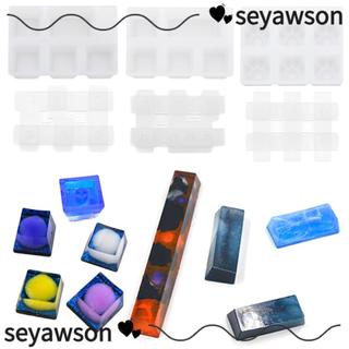 Seyawson Key Cap Khuôn nhựa DIY UV Epoxy Crystal Resin Dụng cụ làm
