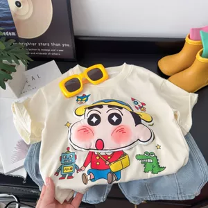 Ba Chiều Pinchable Búp Bê Trẻ Em Áo Thun Tay Ngắn Cotton Nguyên Chất Mùa Hè Top 80-180 Size M4YJ