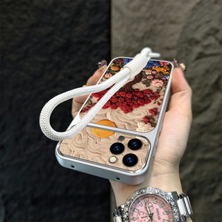 Ốp Lưng Cho iphone 12 Pro Max 13 Pro Max 11 Pro Max 12 Vỏ Điện Thoại mini Vỏ Mềm Chống Sốc Thiết Kế Mới Thẩm Mỹ Cây Dễ Thương Có Dây Buộc Cho Bé Gái TBDTHS1