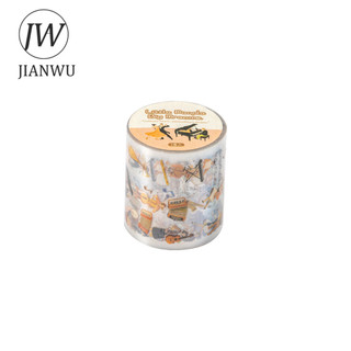 JIANWU Người Nhỏ Giấc Mơ Lớn Series Nhân Vật Vintage Phong Cảnh Chất Liệu Cắt Băng PET Sáng Tạo DIY Tạp Chí Văn Phòng Phẩm