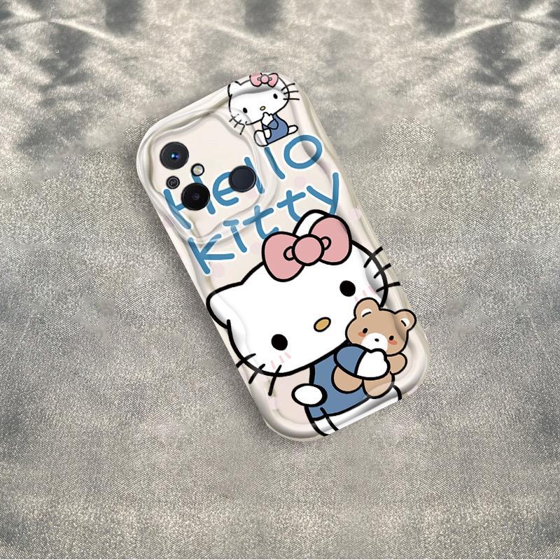 Thích hợp cho Redmi 12C POCO C55 Phụ kiện 3D TPU mềm Kitty Rilakkuma Vỏ điện thoại chống sốc