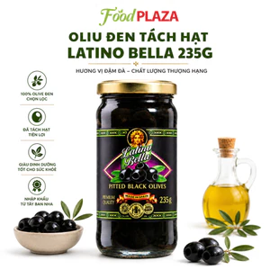 Oliu Đen Tách Hạt Latino Bella 235g Nhập Khẩu Tây Ban Nha Thơm Béo Giòn Ngon Chuẩn Vị