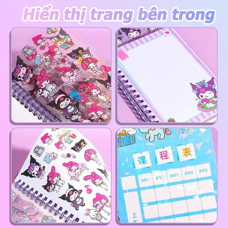 Sổ tay dán sticker,A6,vui nhộn khi lắc,Thiết Kế Đáng Yêu,sổ tay dễ thương giúp giảm căng thẳng