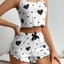 Cherry Loungewear Quần short treo in hình trái tim thường ngày có thể mặc bên ngoài Bộ đồ ngủ nữ 5.12