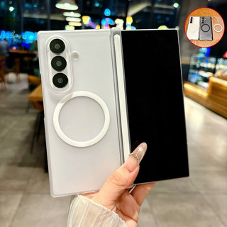 Ốp Điện Thoại Từ Tính Slim HD Cho Samsung Galaxy Z Fold 7/6/5/4, Bản Lề Full, Matte, Chống Sốc