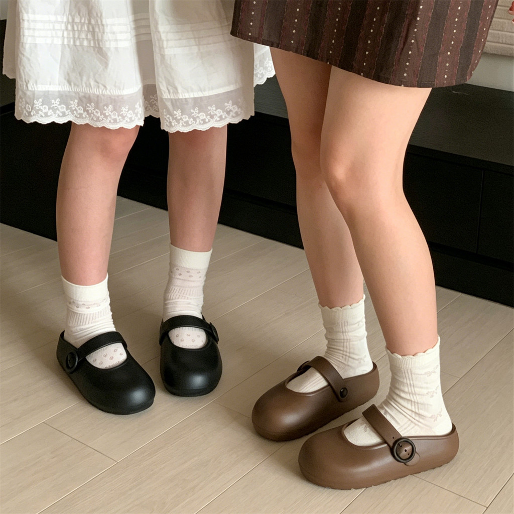 XIXITIAO Mary Jane Dép Nữ Mặc Ngoài Lười Thoải Mái Đáy Mềm Mùa Hè Phù Hợp Với