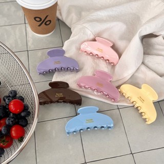 Kovoi / Phong Cách Mới Nhãn Vàng Kết Cấu Màu Trơn Acetate Kẹp Thanh Lịch Ngọt Ngào Tất Cả Trận Đấu Kẹp Tóc Cao Cấp Kẹp Cá Mập Phụ Kiện Tóc