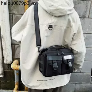 Túi đeo chéo dụng cụ Nhật Bản Phiên bản Hàn Quốc Hip-Hop Street Hợp thời trang Nam Nữ Dung tích lớn Túi đeo chéo Ngực Vải Oxford Túi đeo chéo thông thường