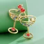 Trâm cài thủy tinh rượu nghệ thuật Yoo Craft hợp kim chắc chắn để mặc hàng ngày