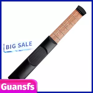 Guansfs Dioche Di Động Bỏ Túi Đàn Guitar Hợp Âm Huấn Luyện 6 Dây Phím Đàn Công Cụ Dành Cho Người Mới Bắt Đầu Gỗ Sapele Đen 25Cm