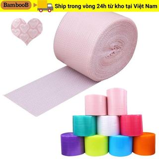 Bao bì đệm BAMBOOB 0,2 x 6M, Bộ đệm đóng gói chống sốc hình trái tim, giấy xốp dày dễ vỡ, cuộn thủy tinh