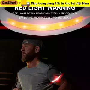 Đèn nhấp nháy SUNKISSD, Cảnh báo chân tay Đèn LED băng tay chống nước, USB di động có thể sạc lại Đai an toàn ban đêm Đèn chạy xe đạp