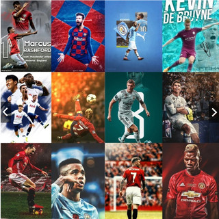Top 50 mẫu Poster Cầu Thủ Bóng Đá - Messi, Ronaldo, Neymar, Mbappé,Yamal tranh decal dán tường có keo sẵn siêu bền