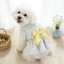 Quần Áo Cho Chó Xuân Hè Sọc Nơ Đầm Mèo Bichon Chó Nhỏ Ngọt Ngào Tươi Quần Áo Thú Cưng
