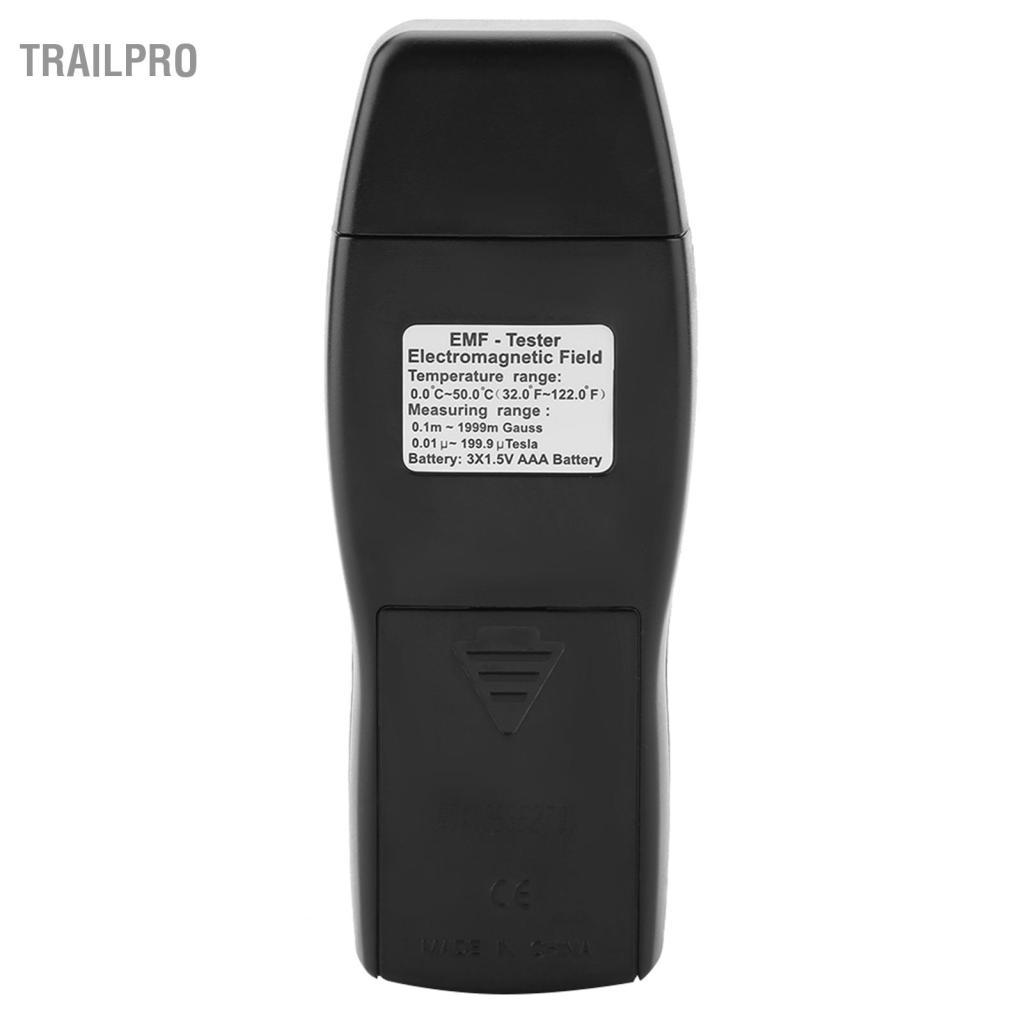 TrailPro Cảm biến thông minh AS1392 EMF Màn hình LCD mini Máy đo bức xạ điện từ kỹ thuật số để kiểm tra tại nhà/Văn phòng/ngoài trời 0-2000mG (Không có pin)