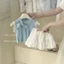 Bộ Đồ Trẻ Em 2026 Phong Cách Mới Thời Trang Trẻ Em Nơ Dệt Kim Áo Vest Top Bud Váy Hai Mảnh Phù Hợp Với