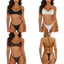 Nyeemya Nữ Phong Cách Rock Khoen Lỗ Bikini Bộ Đồ Tắm Không Miếng Lót Dây Áo Ngực Bơi Và Quần Đùi Nẹp Đáy Quần Bơi Cho Bể Bơi Lướt Sóng Đi Biển