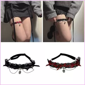Cinna Thanh Lịch - Bộ Garter Set Lace Gothic với Dây Co Giãn Điều Chỉnh, Thắt Nơ Sành Điệu cho Trang Phục Dự Tiệc