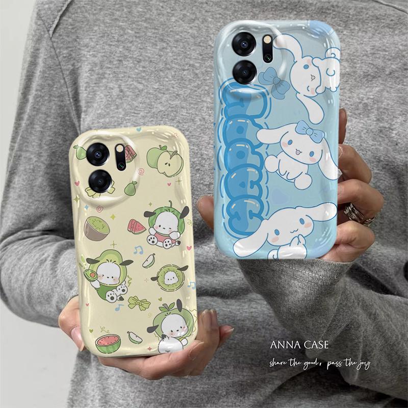 Ốp Lưng Cho OPPO A5X A6 A6 Pro 4G Phim Hoạt Hình Kem Sanrio Cặp Đôi Mềm TPU 3D Sóng Silicon Vỏ Điện Thoại