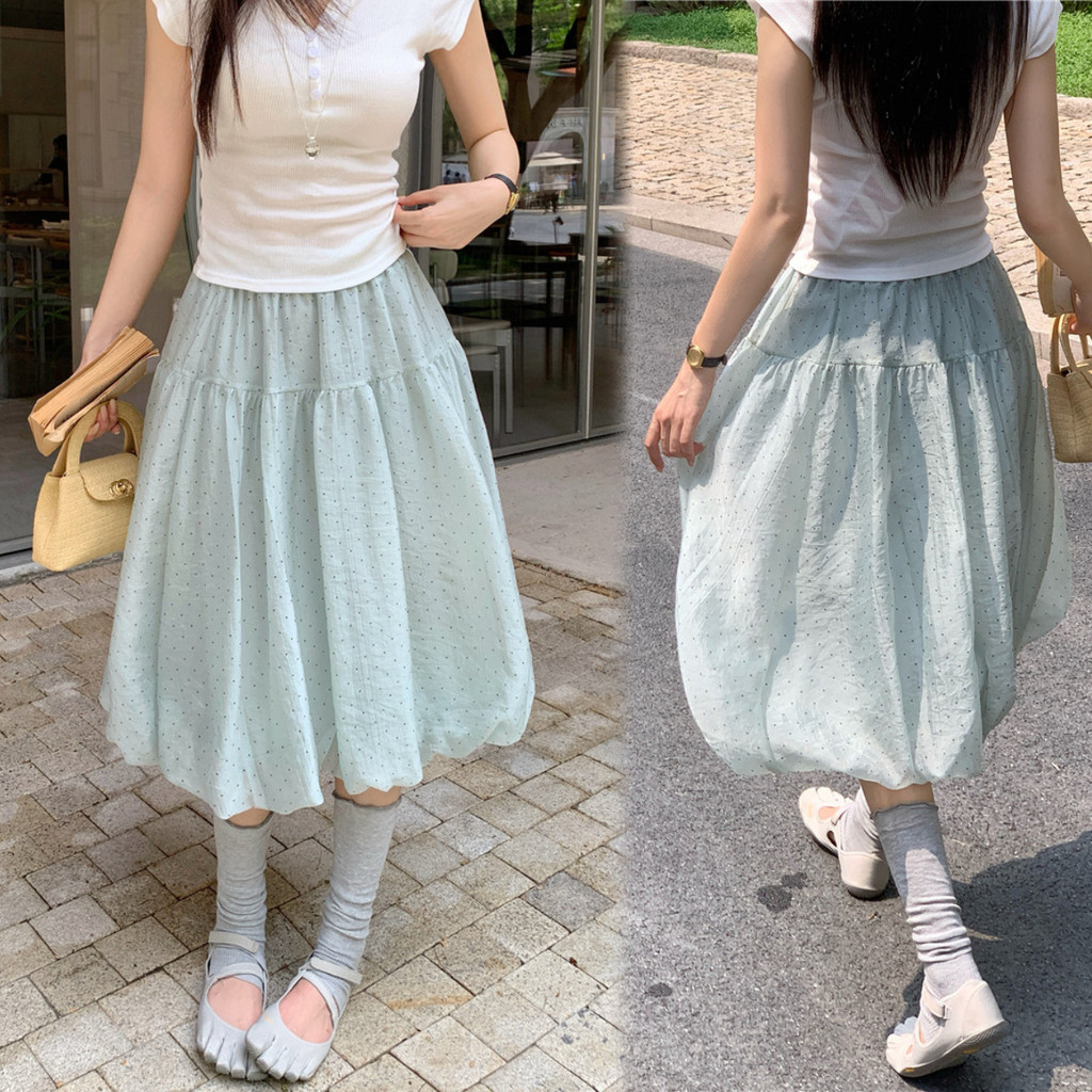 SUXI Váy hoa Tulip dáng chữ A mềm mại, phong cách mới cho mùa hè 260422