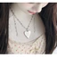 Tính khí thời trang hình trái tim ngôi sao mặt dây chuyền rỗng chuỗi kim loại thích hợp Vòng cổ nữ cá tính
