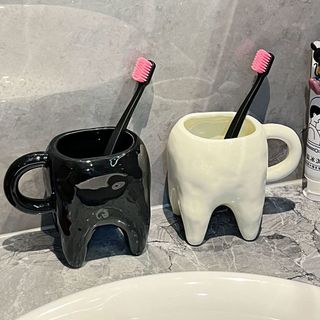 Cốc rửa miệng răng sáng tạo Phong cách cặp đôi Cốc rửa gốm gia đình Giá trị cao Cốc chải cặp ký túc xá sinh viên
