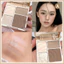 【Roshy】Bảng phấn tạo khối bắt sáng bảng phấn tạo khối bốn màu. phấn tạo khối lì ánh ngọc trai