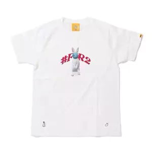 Áo Thun Unisex Cổ Tròn 100% Cotton, Họa Tiết Thỏ Xanh, Chất Lượng Cao