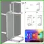 Saber Display Stand 1 mảnh Acrylic Sabre Treo tường Phụ kiện trò chơi dọc Tổ chức cho phòng trò chơi saixit2vn