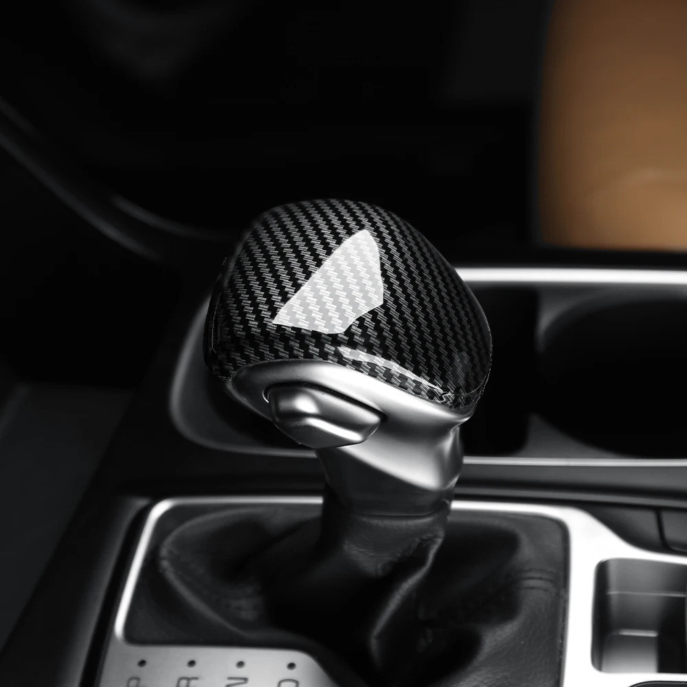 Dành cho KIA Carnival KA4 / k3 / Mohave / seltos / MQ4 / SOUL / Telluride Sợi Carbon Điều Khiển Gear Lever Head Cover Viền Phụ Kiện LHD