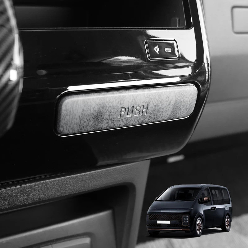 Phụ Kiện Nội Thất Hàng Trước Cốc Nước Nút Nhấn Bao Viền Cho Xe Hyundai Staria 2021-2026 Điều Chỉnh Xe LHD
