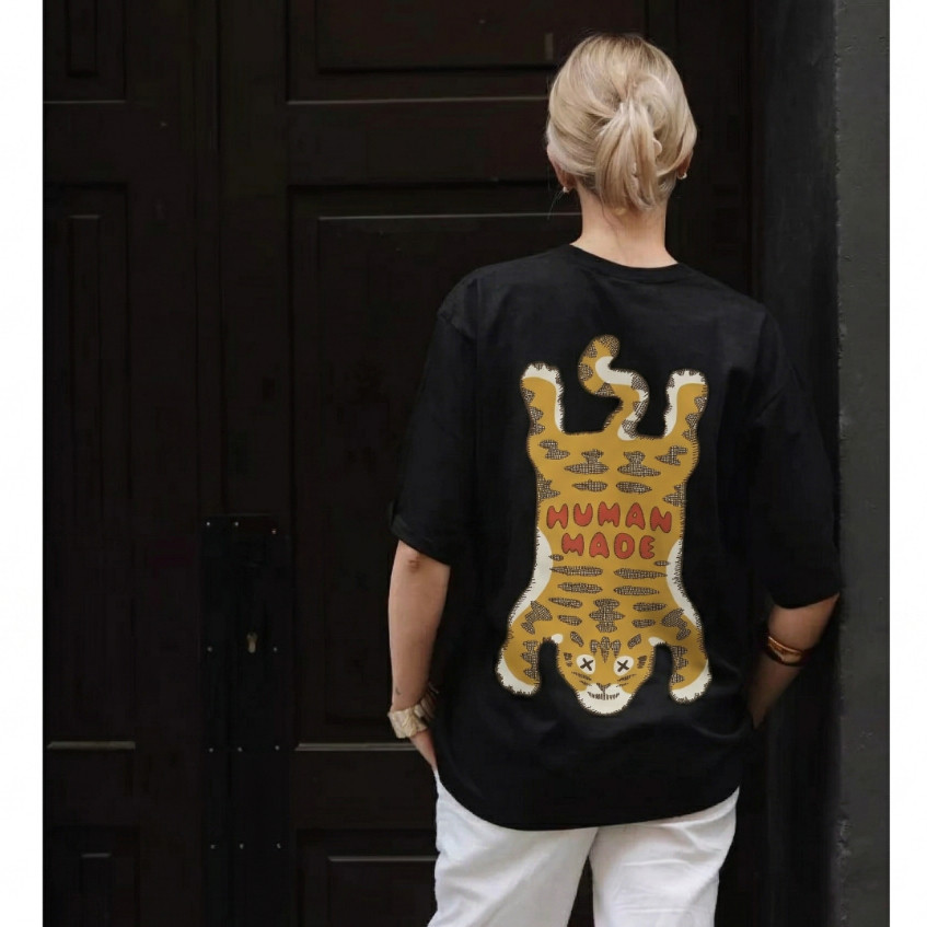 [Full Tag] Áo Thun Họa Tiết Da Báo Human Made - 100% Cotton 250GSM  Nam Nữ Form Oversize