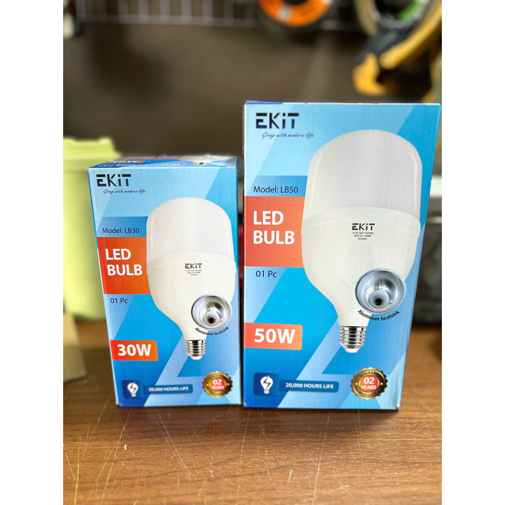 Bóng Đèn LED EKIT 30W / 50W Siêu Sáng E27 – Tiết Kiệm Điện, Ánh Sáng Trắng 6500K, Tuổi Thọ Cao