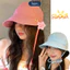 Mũ Bucket Chống Nắng Kẻ Sọc Dễ Thương Nón Vành Rộng Thoáng Khí Có Dây Buộc, Phong Cách Hàn Quốc Cho Nữ Đi Biển Dạo Phố