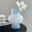 bình hoa thủy tinh màu trắng sữa phong cách pháp cổ điển lọ cắm hoa decor phòng khách sang trọng nghệ thuật thủ công cao cấp